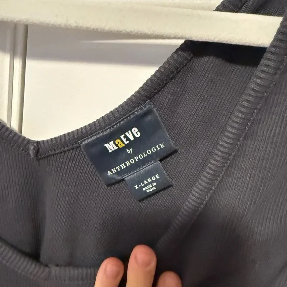 Maeve black v neck bow shoulder tank - Picture 2 of 2